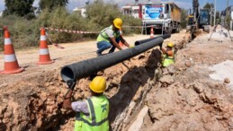 MESKİ, KANALİZASYON HATTI ÇALIŞMALARINA DEVAM EDİYOR