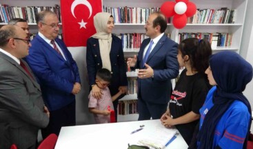 ŞEHİDİN İSMİ VERİLEN KÜTÜPHANEDE KONUŞAN EŞİ: “İNŞALLAH YENİ  NESLE ÖRNEK OLURUZ”