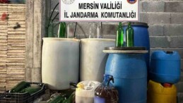 Mersin’de 640 litre sahte içki ele geçirildi