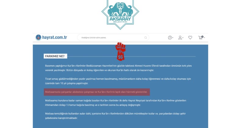 AKP’li Aksaray Belediyesi’nin açtığı 6 bin adet Kuran alım ihalesini, Nur Cemaati’ne yakınlığıyla bilinen Hayrat Neşriyat kazandı.