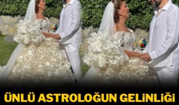 Ünlü astroloğun gelinliği sosyal medyayı ikiye böldü  Ünlü astrolog Nuray Sayarı ikinci kez evlendi. Sayarı’nın gelinliği ise en çok konuşulanlar arasında yer aldı.