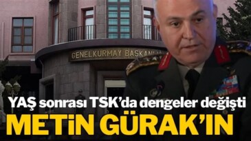 YAŞ sonrası TSK’da dengeler değişti: Metin Gürak’ın ekibine tasfiye