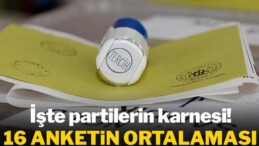 16 anketin ortalaması belli oldu: İşte partilerin karnesi!