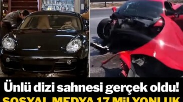 Ünlü dizi gerçek oldu! Sosyal medyada herkes 17 milyonluk Ferrari kazasını konuşuyor!