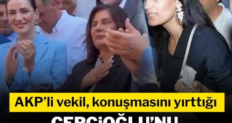 AKP’li vekil konuşmasını yırttığı Çerçioğlu’nu alkışlamaya doyamadı.!