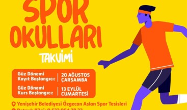 Yenişehir Belediyesi Spor Kulübü 2025 Güz Dönemi Spor Okulları başlıyor