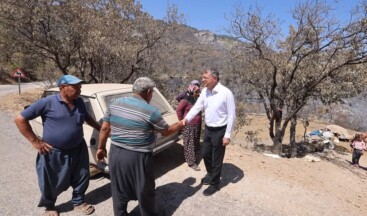 Silifke Belediye Başkanı Sayın Mustafa TURGUT   Bölgede son çıkan yangından büyük ölçüde etkilenen Kırtıl Mahallesinde.!
