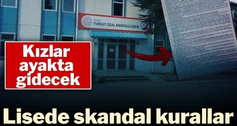 Lisede skandal kurallar tepki çekti: Valilik soruşturma başlattı