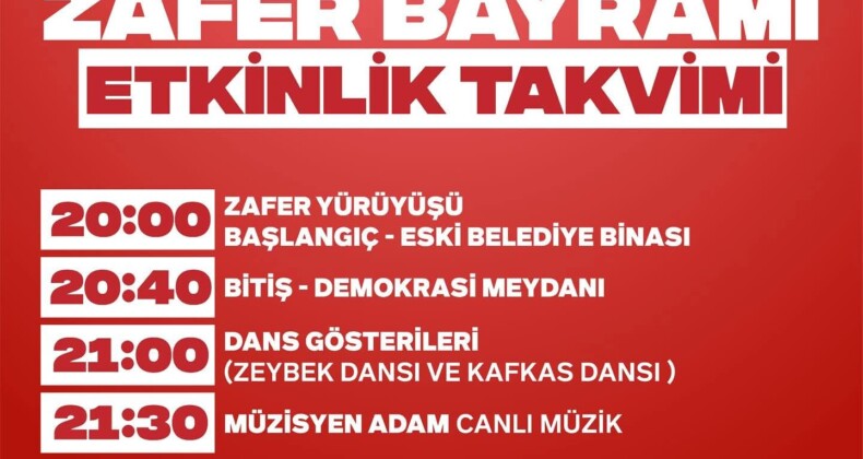 Mezitli Belediyesi 30 Ağustos Etkinliği Duyurusu.!