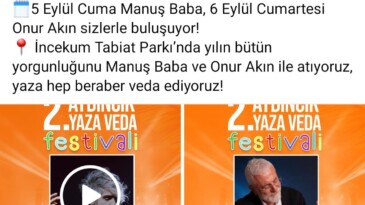🎉 Aydıncık 2. Yaza Veda Festivali başlıyor! 