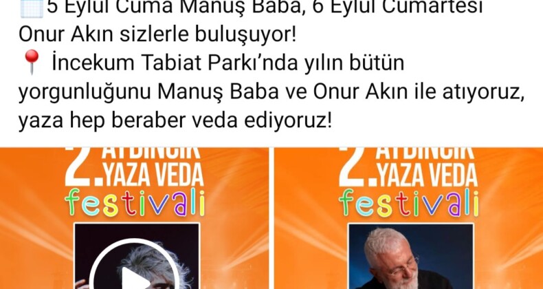 🎉 Aydıncık 2. Yaza Veda Festivali başlıyor! 