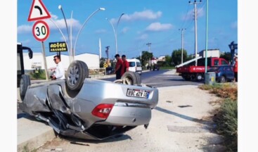 HAKİMİYETİNİ KAYBEDEN ARAÇ DİREĞE ÇARPTI ŞÖFÖR HAYATINI KAYBETTİ. 