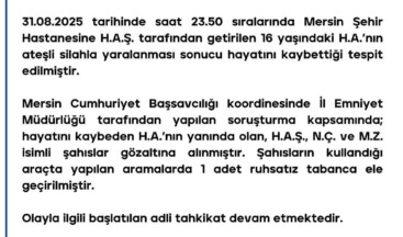 Mersin Valiliğinden Açıklama.!