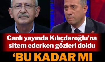 Ali Mahir Başarır’dan Kılıçdaroğlu’na: “Bu kadar mı önemli bu koltuk” CHP Grup Başkanvekili Ali Mahir Başarır Sözcü TV’de İpek Özbey’in sunduğu Nokta Atışı programında CHP eski Genel Başkanı Kemal Kılıçdaroğlu’na tepki gösterdi. Konuşurken gözleri dolan Başarır “CHP’nin kayyumlara teslim olmadığını olmayacağını söylemesini isterdim beklerdim. Bunu Murat Bey, Hikmet Bey yaptı. Altan Bey yaşasa o da yapardı. Burada nefesim düğümleniyor. Ben Kemal Bey’den de beklerdim” dedi