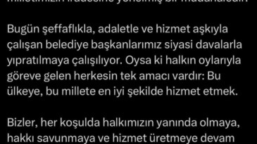 CHP TARSUS BELEDİYE BAŞKANI ALİ BOLTAÇ’TAN BELEDİYELERE YAPİLAN OPERASYONLARA SERT TEPKİ.