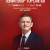 CHP Genel Başkanı  Özgür Özel,  partisinin haftalık TBMM grup toplantısında konuşacak.  🗓️ 7 Ekim Salı ⏰ 13.30