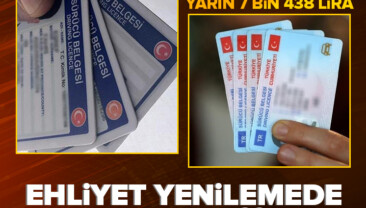 Ehliyet yenileme için son gün! Bugün 15 TL yarın 7 bin 438 lira
