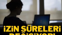 Milyonlarca kişiyi ilgilendiriyor: İzin süreleri değişiyor Doğum oranların düşmesinin ardından hükümet yeni hazırlıklara başladı. Milyonlarca kişiyi ilgilendiren düzenlemeyle işçi ve memura anneler arasındaki hak farklarına düzenleme gelecek, izin süreleri değişecek.