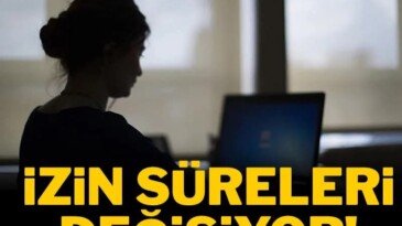 Milyonlarca kişiyi ilgilendiriyor: İzin süreleri değişiyor Doğum oranların düşmesinin ardından hükümet yeni hazırlıklara başladı. Milyonlarca kişiyi ilgilendiren düzenlemeyle işçi ve memura anneler arasındaki hak farklarına düzenleme gelecek, izin süreleri değişecek.