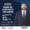 Kasım Ayı Olağan Meclis Toplantısı  📅 04 Kasım 2025 Salı ⏰ 10:00 📍 Belediye Meclis Salonu  #AliBoltaç #TarsusBelediyesi #TarsustaGelecekVar