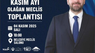 Kasım Ayı Olağan Meclis Toplantısı  📅 04 Kasım 2025 Salı ⏰ 10:00 📍 Belediye Meclis Salonu  #AliBoltaç #TarsusBelediyesi #TarsustaGelecekVar