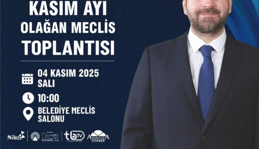Kasım Ayı Olağan Meclis Toplantısı  📅 04 Kasım 2025 Salı ⏰ 10:00 📍 Belediye Meclis Salonu  #AliBoltaç #TarsusBelediyesi #TarsustaGelecekVar