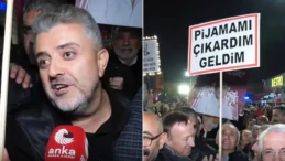 Özgür Özel’in o çağrısı karşılık buldu: ‘Pijamamı çıkardım geldim’ CHP Genel Başkanı Özgür Özel’in, “Pijamalarınızı çıkartıp mitinglere katılın” çağrısı üzerine Güngören’deki mitinge “Pijamamı çıkardım geldim” pankartıyla katılan yurttaş, ilk kez mitinge geldiğini ve Özel’in sözünden etkilendiğini söyledi