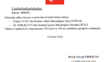 Son Dakika Bakanlar Uçtu..!