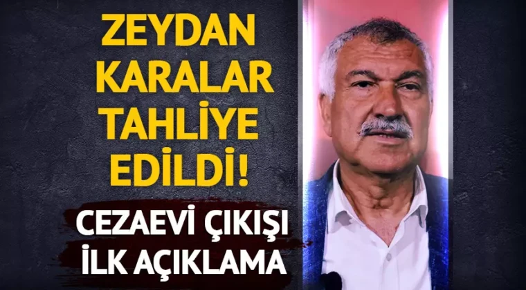 SON DAKİKA:  Adana Büyükşehir Belediye Başkanı Zeydan Karalar ve beraberinde 9 kişi daha tahliye edildi