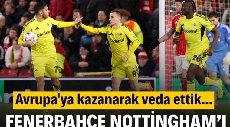 Fenerbahçe, Nottingham Forest’ı salladı ama turu geçemedi: 1-2 Fenerbahçe, Avrupa Ligi rövanşında Nottingham Forest’ı deplasmanda 2-1 yendi. Kerem Aktürkoğlu’nun iki golüyle sahne aldığı maçta sarı-lacivertliler mücadeleyle alkış aldı ancak toplamda 4-2’lik skorla Avrupa’ya veda etti.
