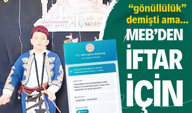 MEB’den iftar için yoklama Bakanlık, okul yönetimlerinden etkinliklere her hafta katılan öğrenci ve velilerin sayılarını istedi. Talimatın ramazan öncesi verilmesi dikkat çekti