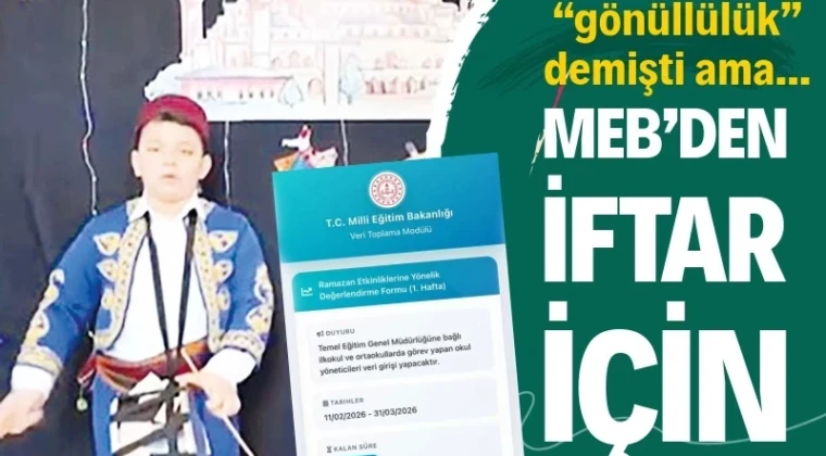 MEB’den iftar için yoklama Bakanlık, okul yönetimlerinden etkinliklere her hafta katılan öğrenci ve velilerin sayılarını istedi. Talimatın ramazan öncesi verilmesi dikkat çekti
