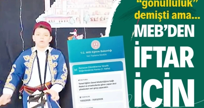 MEB’den iftar için yoklama Bakanlık, okul yönetimlerinden etkinliklere her hafta katılan öğrenci ve velilerin sayılarını istedi. Talimatın ramazan öncesi verilmesi dikkat çekti