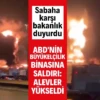 ABD’nin Riyad Büyükelçiliği’ne saldırı: Alevler yükseldi ABD’nin Suudi Arabistan Büyükelçiliği’ne iki İHA ile saldırı düzenlendi. Suudi Arabistan Savunma Bakanlığı tarafından doğrulanan olayın detayları henüz paylaşılmazken binadan alevler yükseldi.