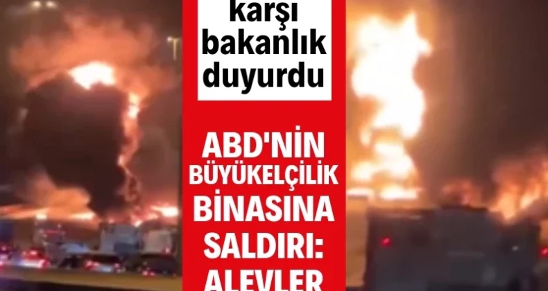 ABD’nin Riyad Büyükelçiliği’ne saldırı: Alevler yükseldi ABD’nin Suudi Arabistan Büyükelçiliği’ne iki İHA ile saldırı düzenlendi. Suudi Arabistan Savunma Bakanlığı tarafından doğrulanan olayın detayları henüz paylaşılmazken binadan alevler yükseldi.