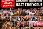 Ankara’da kadınlardan 8 mart yürüyüşü: “Susmuyoruz, korkmuyoruz, itaat etmiyoruz” Ankara’da 8 Mart Dünya Emekçi Kadınlar Günü kapsamında Yüksel Caddesi’nde toplanan kadın örgütleri Sakarya Caddesi’ne yürüyerek kadın cinayetlerine, cezasızlık politikalarına ve kadınlara yönelik baskılara tepki gösterdi; yapılan açıklamada İstanbul Sözleşmesi’nin yeniden yürürlüğe girmesi ve 6284 sayılı kanunun etkin uygulanması çağrısı yapıldı