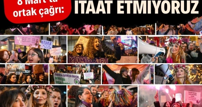 Ankara’da kadınlardan 8 mart yürüyüşü: “Susmuyoruz, korkmuyoruz, itaat etmiyoruz” Ankara’da 8 Mart Dünya Emekçi Kadınlar Günü kapsamında Yüksel Caddesi’nde toplanan kadın örgütleri Sakarya Caddesi’ne yürüyerek kadın cinayetlerine, cezasızlık politikalarına ve kadınlara yönelik baskılara tepki gösterdi; yapılan açıklamada İstanbul Sözleşmesi’nin yeniden yürürlüğe girmesi ve 6284 sayılı kanunun etkin uygulanması çağrısı yapıldı