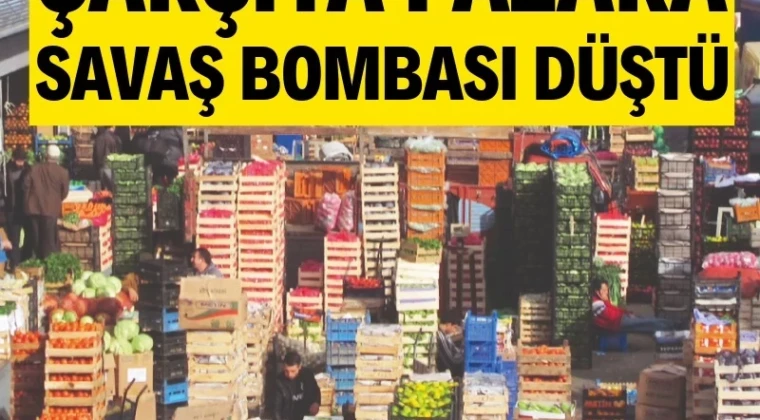 Çarşıya pazara savaş bombası düştü Savaşın başladığı gün domates, biber, patlıcan ve limon dahil 8 ürüne 657 lira ödeyen vatandaş, bugün 893 lira harcıyor.