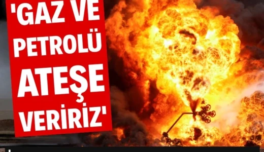 İran’dan gaz ve petrolü ateşe verme tehdidi İran’dan “Enerji altyapımız ve limanlara yönelik saldırıya karşılık bölgenin petrol ve doğalgazını ateşe vereceğiz” tehdidi geldi.