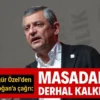 Özel’den Erdoğan’a: Masadan derhal kalkın CHP lideri Özel, Cumhurbaşkanı Erdoğan’a seslendi ve “Trump’ın Filistin’i işgal masasından derhal kalkın” dedi.