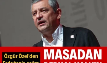 Özel’den Erdoğan’a: Masadan derhal kalkın CHP lideri Özel, Cumhurbaşkanı Erdoğan’a seslendi ve “Trump’ın Filistin’i işgal masasından derhal kalkın” dedi.