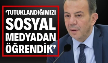 Tanju Özcan: ‘Tutuklandığımızı sosyal medyadan öğrendik’ “İrtikap” suçlamasıyla gözaltına alınan Bolu Belediye Başkanı Tanju Özcan ve Belediye Başkan Yardımcısı Süleyman Can, çıkarıldıkları hakimlikçe tutuklandı. Özcan kararın ardından X hesabından “İhtiyaç sahibi öğrenciye kaynak bulmaya çalışmak ağır cezalık suçmuş. Sulh ceza hakimi kararı açıklamadan 20 dakika önce tutuklandığımızı sosyal medyadan öğrendik” mesajını paylaştı.
