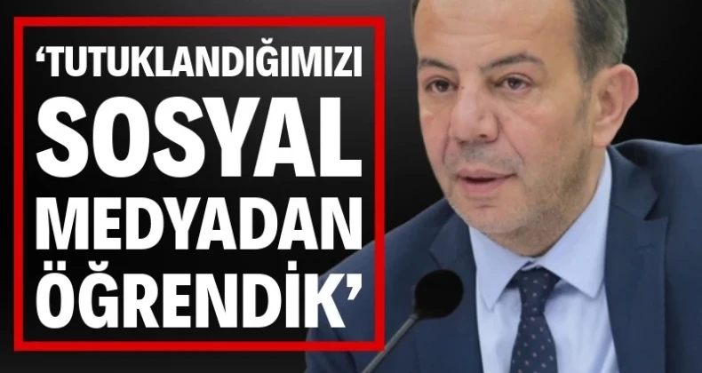 Tanju Özcan: ‘Tutuklandığımızı sosyal medyadan öğrendik’ “İrtikap” suçlamasıyla gözaltına alınan Bolu Belediye Başkanı Tanju Özcan ve Belediye Başkan Yardımcısı Süleyman Can, çıkarıldıkları hakimlikçe tutuklandı. Özcan kararın ardından X hesabından “İhtiyaç sahibi öğrenciye kaynak bulmaya çalışmak ağır cezalık suçmuş. Sulh ceza hakimi kararı açıklamadan 20 dakika önce tutuklandığımızı sosyal medyadan öğrendik” mesajını paylaştı.
