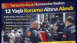 Tarsus’ta Kaçak Huzurevine Baskın: 12 Yaşlı Koruma Altına Alındı Mersin’in Tarsus ilçesinde kaçak şekilde faaliyet gösterdiği belirlenen bir huzurevine operasyon düzenlendi. Resmi izinsiz hizmet verdiği tespit edilen binada kalan 12 yaşlı, sağlık kontrolleri için hastaneye kaldırılırken işletme mühürlendi.