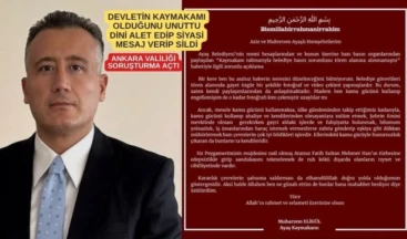 Şuuru yitiren kaymakam AKP’li çıktı! Dini alet ederek yaptığı açıklama ile tepki toplayan ve hakkında soruşturma açılan Ayaş Kaymakamı Muharrem Eligül’ün, AKP’den aday olduğu ortaya çıktı