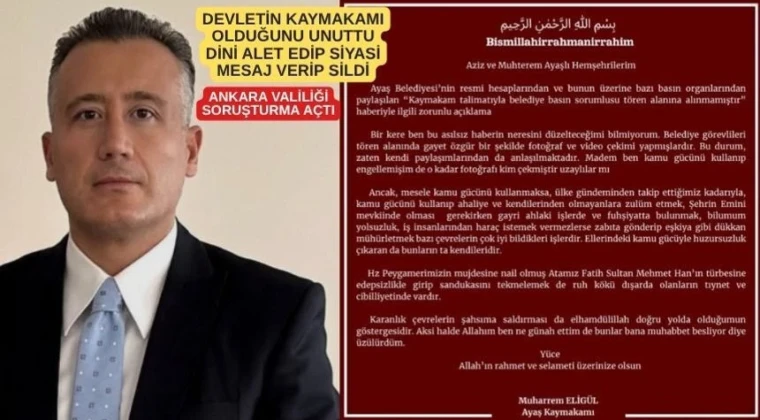 Şuuru yitiren kaymakam AKP’li çıktı! Dini alet ederek yaptığı açıklama ile tepki toplayan ve hakkında soruşturma açılan Ayaş Kaymakamı Muharrem Eligül’ün, AKP’den aday olduğu ortaya çıktı