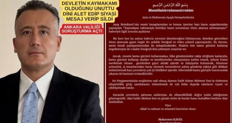 Şuuru yitiren kaymakam AKP’li çıktı! Dini alet ederek yaptığı açıklama ile tepki toplayan ve hakkında soruşturma açılan Ayaş Kaymakamı Muharrem Eligül’ün, AKP’den aday olduğu ortaya çıktı
