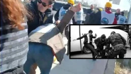 Biz madenciye atılan bu tekmeyi tanıyoruz! Doruk Madencilik işçilerinin ‘Ankara yürüyüşü’ 9’uncu gününde. Polis, Enerji ve Tabii Kaynaklar Bakanlığı’na yürüyen madencilere barikat kurarak sert müdahale etti.