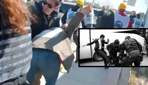 Biz madenciye atılan bu tekmeyi tanıyoruz! Doruk Madencilik işçilerinin ‘Ankara yürüyüşü’ 9’uncu gününde. Polis, Enerji ve Tabii Kaynaklar Bakanlığı’na yürüyen madencilere barikat kurarak sert müdahale etti.