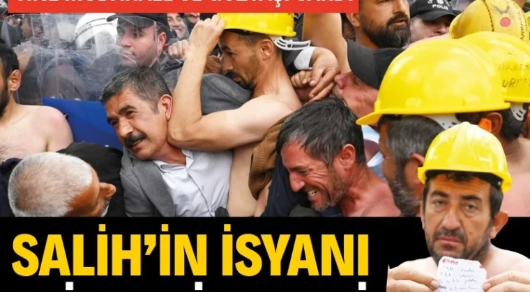 Madencilere polis barikatı Toplam 180 kilometre yürüyüp geldikleri Ankara’da açlık greviyle bakanlıklara sesini duyurmak isteyen maden işçilerinin payına yine polis müdahalesi düştü. Biber gazı sıkılınca bazı işçiler fenalaştı.